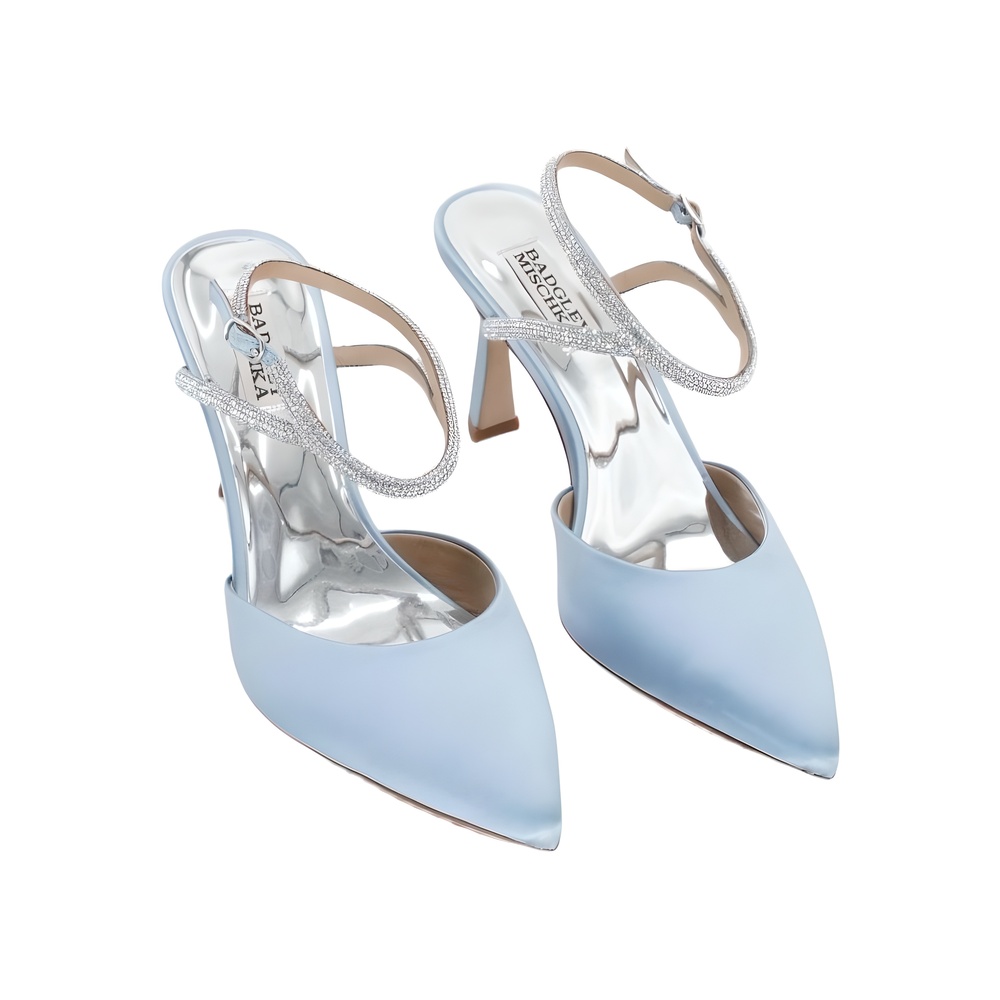 Badgley Mischka Womens Kamila Pointed Toe Stiletto Heel Azure Blue Size 7.5M